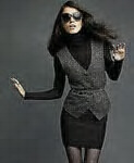 outfit from Karl lagerfeld for macys..clean lines,curvy edges and formal work colours..copy this!!